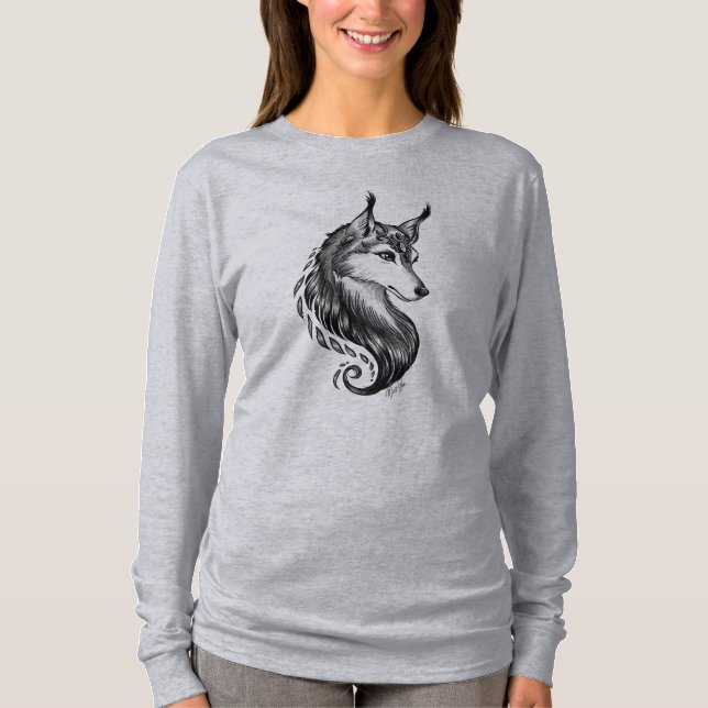 Den svart vithand plockadevargen knuffar av tee shirt (Framsida)