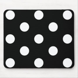 Den svart vitpolkaen pricker - Mousepad Musmatta