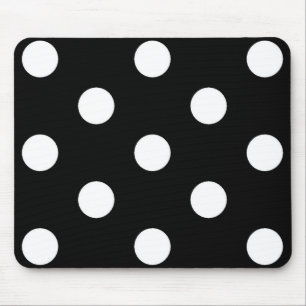 Den svart vitpolkaen pricker - Mousepad Musmatta