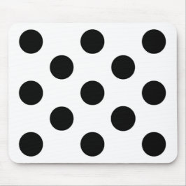 Den svart vitpolkaen pricker - Mousepad Musmatta