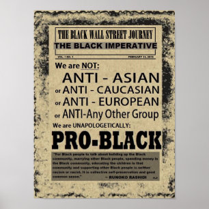 DEN SVART WALL STREET JOURNAL AFFISCHEN POSTER