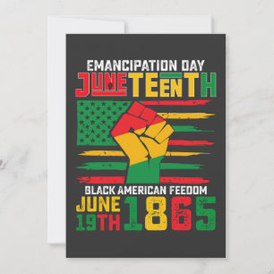 Den svarta amerikanska friheten, elfte Emancipatio Inbjudningar