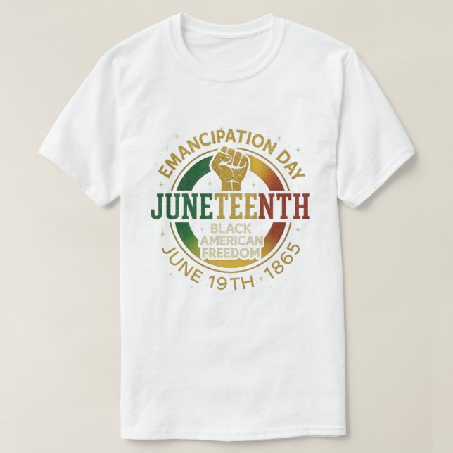 Den svarta amerikanska friheten, elfte Emancipatio T Shirt (Design framsida)