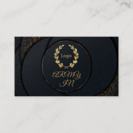 Den svarta cirkelns gyllene prickar visitkort