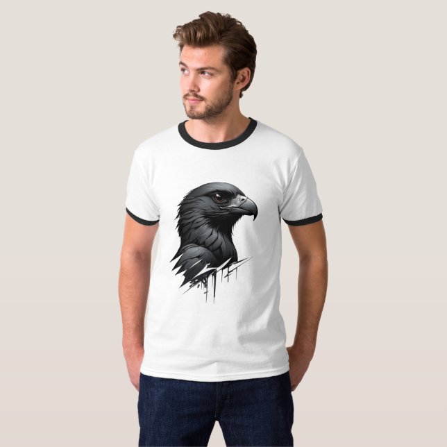 Den svarta Falcon T Shirt (Hel framsida)