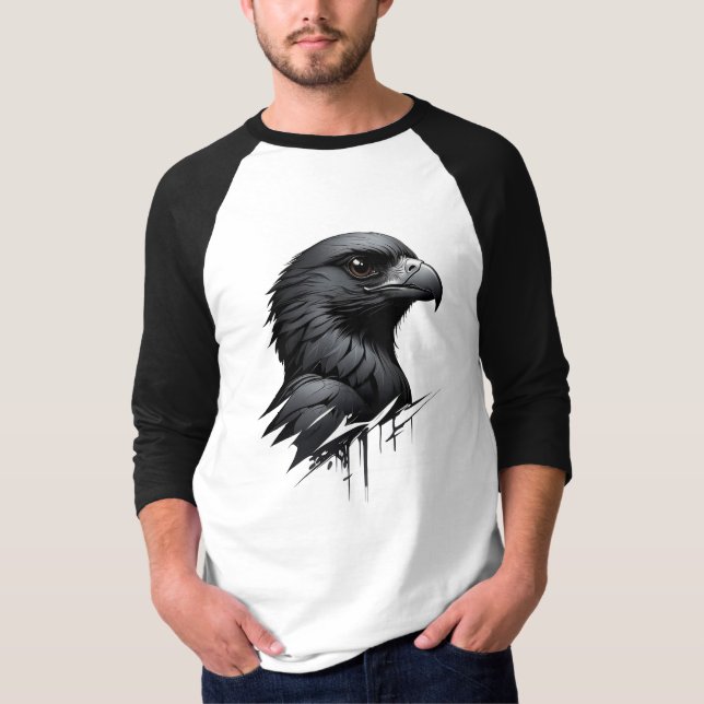 Den svarta Falcon T Shirt (Framsida)