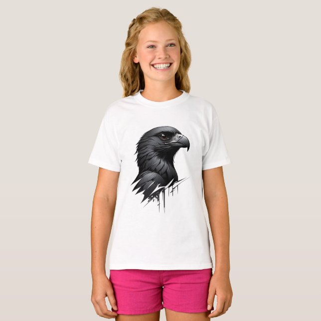 Den svarta Falcon T Shirt (Hel framsida)