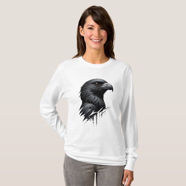 Den svarta Falcon T Shirt (Hel framsida)