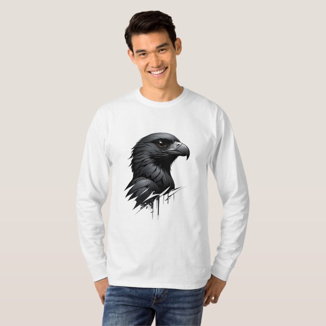 Den svarta Falcon T Shirt (Hel framsida)