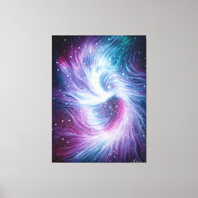 Den svarta hål i centrum av vår galaxi canvastryck (Framsida)