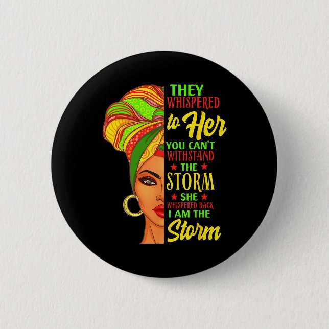 Den svarta historien Afrikas kvinna Afro.. Jag är  Knapp (Framsida)