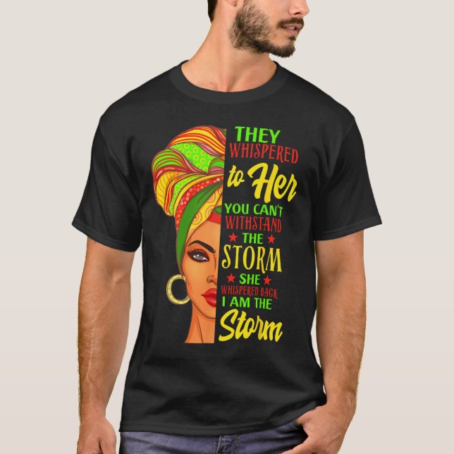 Den svarta historien Afrikas kvinna Afro.. Jag är  T Shirt (Framsida)