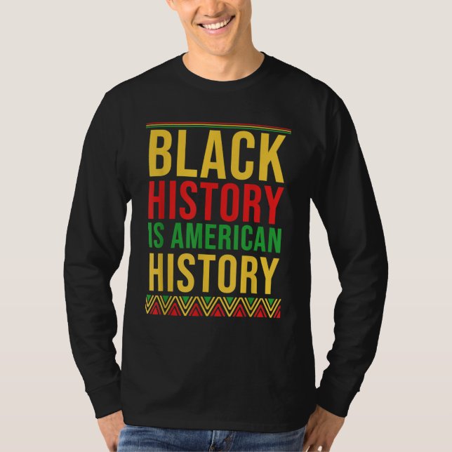 Den svarta historien om BHM Gift Black är Amerikan T Shirt (Framsida)