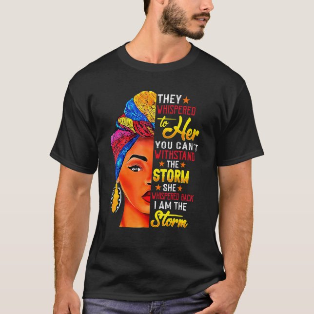 Den svarta historiens månad Afrikas kvinna Afro I  T Shirt (Framsida)