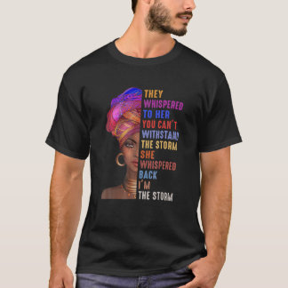 Den svarta historiens månad Afrikas kvinna Afro I T Shirt