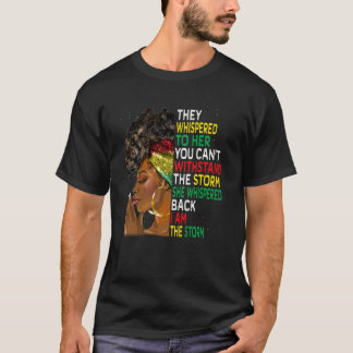 Den svarta historiens månad Afrikas kvinna Afro I T Shirt