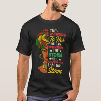 Den svarta historiens månad Afrikas kvinna Afro I T Shirt