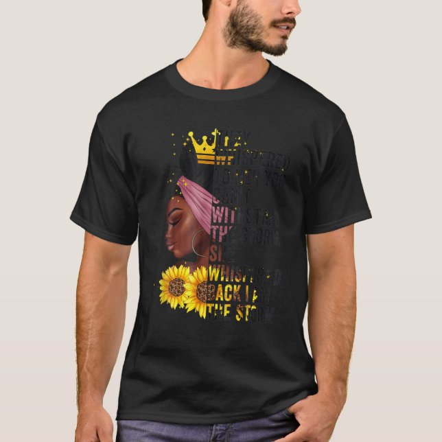 Den svarta historiens månad Afrikas kvinna Afro I  T Shirt (Framsida)