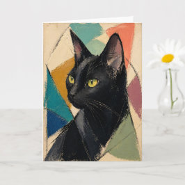 Den svarta katten Abstrakt Kort