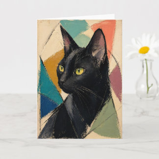 Den svarta katten Abstrakt Kort
