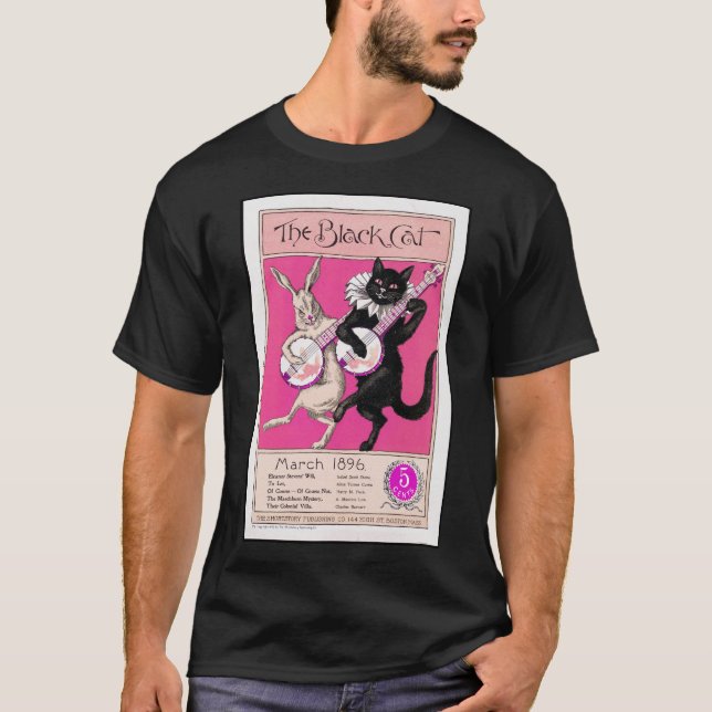 Den svarta katten t shirt (Framsida)
