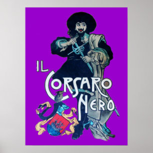 DEN SVARTA KORSAREN lila Poster