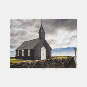 Den svarta kyrkan i Budir, Islandet Fleecefilt