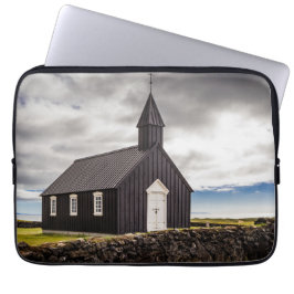 Den svarta kyrkan i Budir, Islandet Laptop Fodral