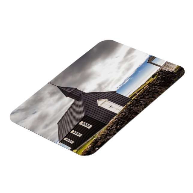 Den svarta kyrkan i Budir, Islandet Magnet (Vänstra Sidan)