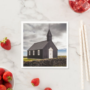 Den svarta kyrkan i Budir, Islandet Pappersservett