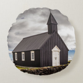 Den svarta kyrkan i Budir, Islandet Rund Kudde