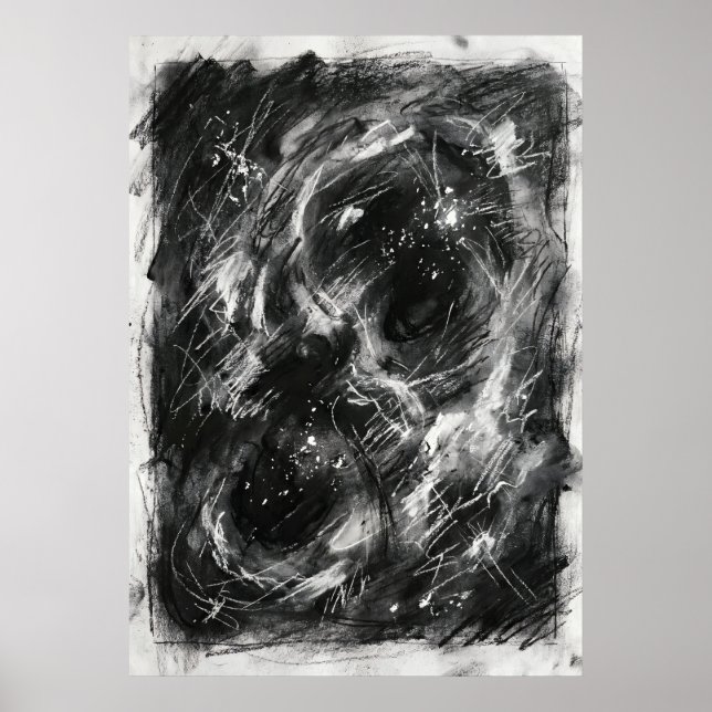 Den svarta spiralen av skuggenergi Väggkonst (Framsidan)