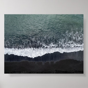Den svarta stranden på Island Poster