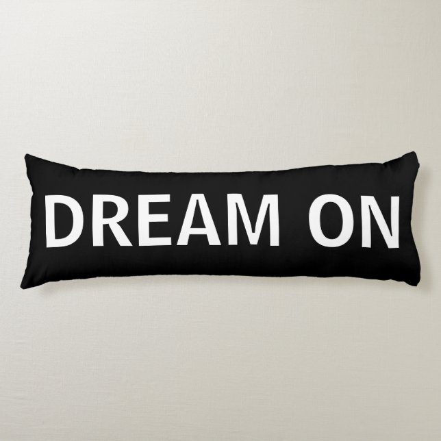 Den svartvita drömmen förkroppsligar på kudder kroppskudde (Framsidan)