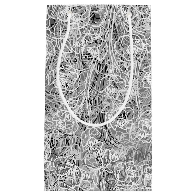 Den svartvita gåvan för blom- tryck 3 hänger lös (Framsidan)