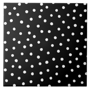 Den svartvita konfettin pricker mönster kakelplatta