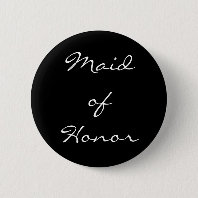 Den svartvita maid of honor knäppas knapp (Framsida)