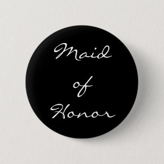 Den svartvita maid of honor knäppas knapp