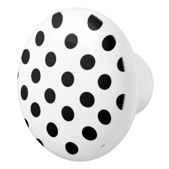 Den svartvita polkaen pricker mönster knopp (Höger)