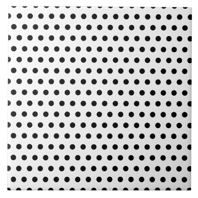 Den svartvita polkaen pricker mönster. Spotty. Kakelplatta (Framsidan)