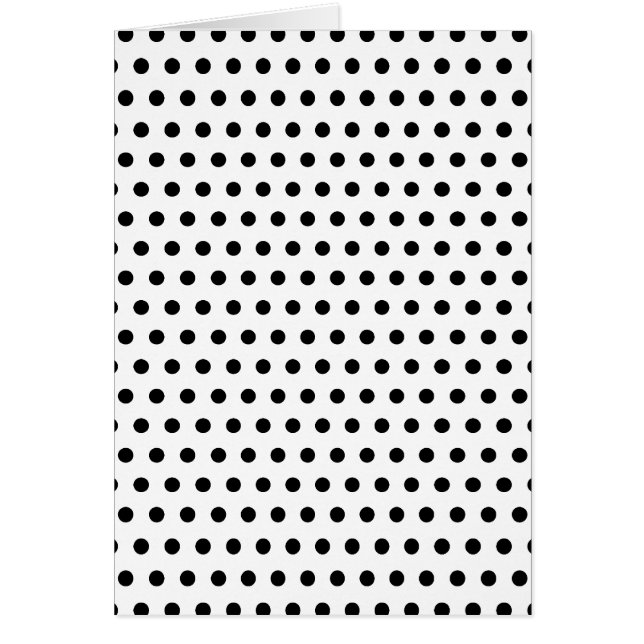 Den svartvita polkaen pricker mönster. Spotty. OBS Kort (Framsidan)