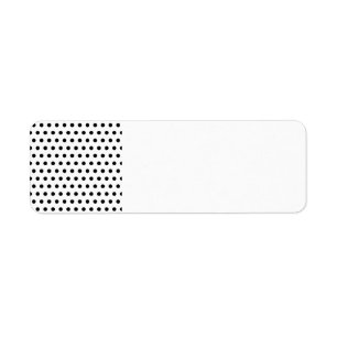 Den svartvita polkaen pricker mönster. Spotty. Returadress Etikett