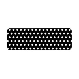 Den svartvita polkaen pricker mönster. Spotty. Returadress Etikett