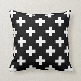 Den svartvita schweizarekor kudder kudde