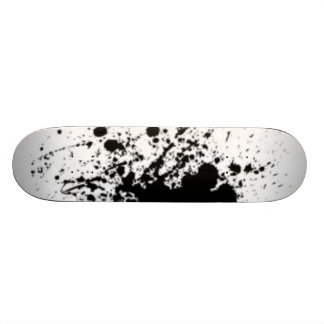 den svartvita splatterskridskon stiger ombord skateboard bräda 21,5 cm