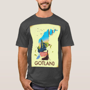 Den svenska reseaffischen på ön Gotland T Shirt