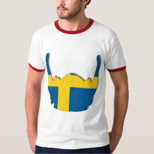 Den svenska Viking hjälmflagga av sverigen Sverig Tee Shirt