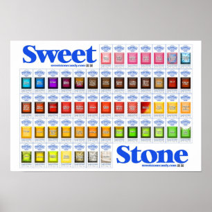 Den SweetStone godisanstrykningen listar affischen Poster