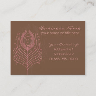 Den Swirly påfågeln befjädrar visitkortar Visitkort