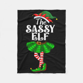 Den Sy Elf Xmas Roliga Jul Matchande Familj Pyjama Fleecefilt